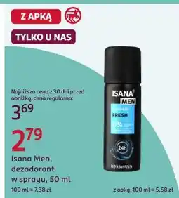 Rossmann Isana Men, dezodorant w sprayu oferta