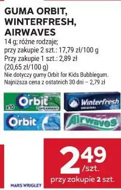 Stokrotka Guma Orbit, Winterfresh, Airwaves oferta