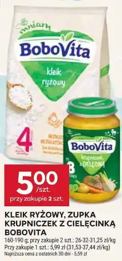 Stokrotka Kleik ryżowy, zupka krupniczek z cielęcinką BoboVita oferta
