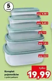 Kaufland Pojemniki na żywność 380 ml + 650 1 l 1.8 +2.6 oferta
