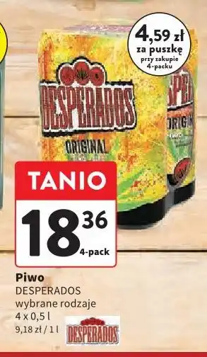 Intermarche Piwo DESPERADOS wybrane rodzaje oferta