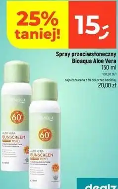 Dealz Spray przeciwsłoneczny Bioaqua Aloe Vera oferta