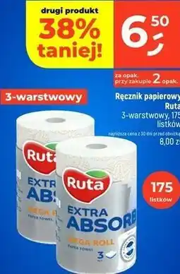 Dealz Ręcznik papierowy Ruta 3-warstwowy, 175 listków oferta