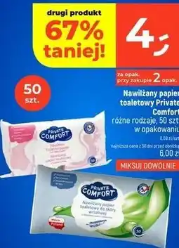 Dealz Nawilżany papier toaletowy Private Comfort oferta