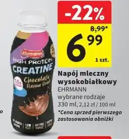 Intermarche Napój mleczny wysokobiałkowy Ehrmann oferta