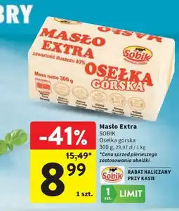 Intermarche Masło Extra Sobik Osełka górska oferta