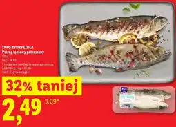 Lidl Targ Rybny Lidla Pstrąg tęczowy patroszony oferta