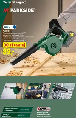 Lidl PARKSIDE Akumulatorowa dmuchawa, 20 V oferta