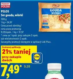 Lidl PILOS Ser gouda, wiórki oferta