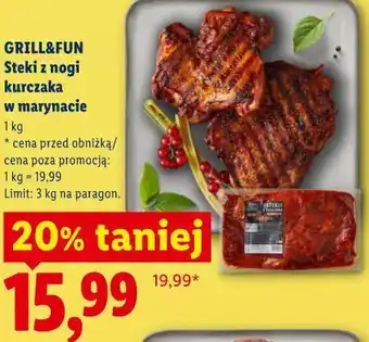 Lidl GRILL&FUN Steki z nogi kurczaka w marynacie oferta