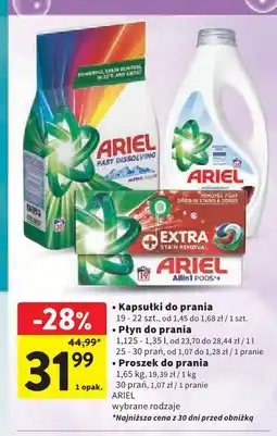 Intermarche Kapsułki do prania, Płyn do prania, Proszek do prania Ariel oferta