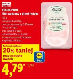Lidl Pikok Pure Filet wędzony z piersi indyka oferta