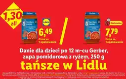 Lidl Gerber zupa pomidorowa z ryżem, danie dla dzieci po 12 m-cu oferta