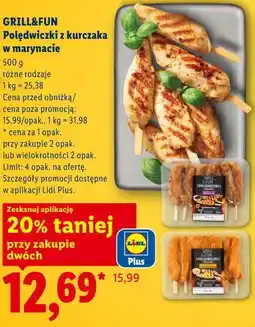 Lidl GRILL&FUN Polędwiczki z kurczaka w marynacie oferta