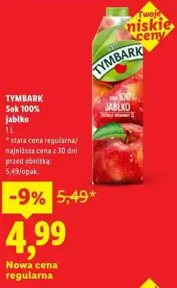 Lidl TYMBARK Sok 100% jabłko oferta