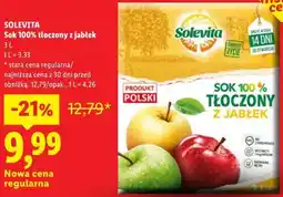 Lidl SOLEVITA Sok 100% tłoczony z jabłek oferta