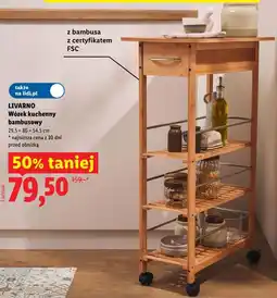 Lidl LIVARNO Wózek kuchenny bambusowy oferta