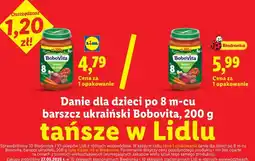 Lidl Bobovita barszcz ukraiński, danie dla dzieci po 8 m-cu oferta