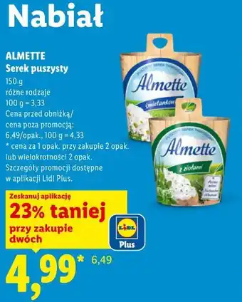 Lidl ALMETTE Serek puszysty oferta