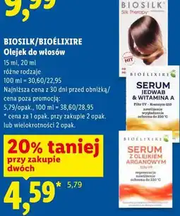 Lidl Biosilk/Bioélixire Olejek do włosów lub Serum oferta