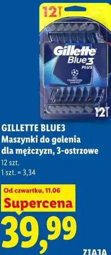 Lidl Gillette Blue3 Maszynki do golenia dla mężczyzn, 3-ostrzowe oferta