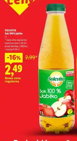Lidl Solevita Sok 100% jabłko oferta