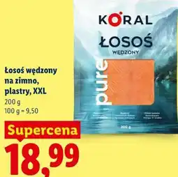 Lidl Koral Łosoś wędzony na zimno, plastry, XXL oferta
