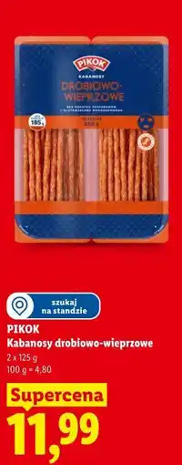 Lidl Pikok Kabanosy drobiowo-wieprzowe oferta