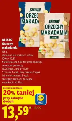 Lidl Alesto Orzechy makadamia oferta