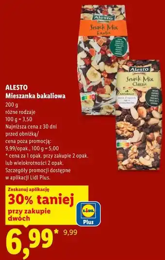 Lidl Alesto Mieszanka bakaliowa oferta