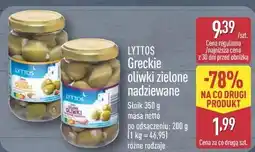 ALDI Lyttos Greckie oliwki zielone nadziewane oferta