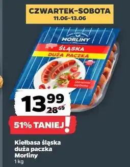 Netto Kiełbasa śląska duża paczka Morliny oferta