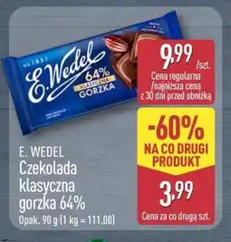 ALDI E. WEDEL Czekolada klasyczna gorzka 64% oferta