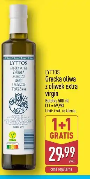 ALDI LYTTOS Grecka oliwa z oliwek extra virgin oferta