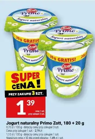 Twój Market Jogurt naturalny Primo Zott oferta