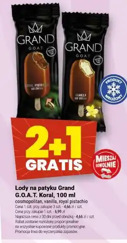 Twój Market Lody na patyku Grand G.O.A.T. Koral oferta