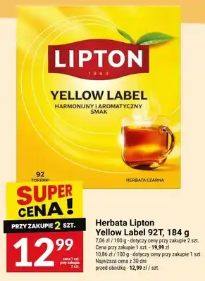 Twój Market Herbata czarna Lipton Yellow Label oferta