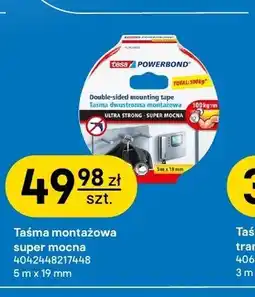 Castorama Taśma montażowa Tesa Powerbond super mocna 5 m x 19 mm oferta