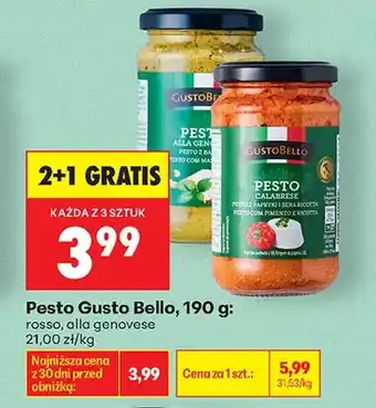 Biedronka Pesto alla genovese Gusto Bello oferta