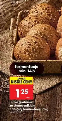 Biedronka Bułka grahamka ze słonecznikiem z długiej fermentacji oferta