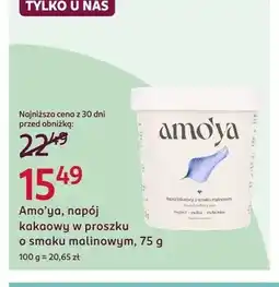 Rossmann Napój kakaowy w proszku Amo'ya o smaku malinowym oferta
