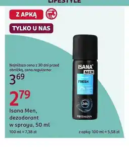 Rossmann Dezodorant w sprayu Isana Men Fresh oferta