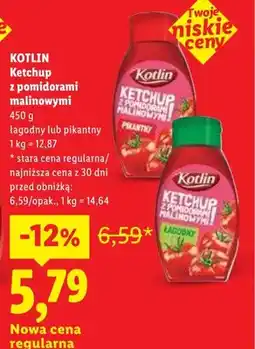 Lidl Ketchup z pomidorami malinowymi pikantny Kotlin oferta