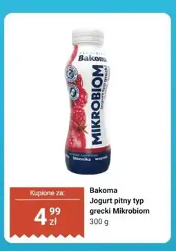 Dino Jogurt pitny typ grecki Mikrobiom Bakoma oferta