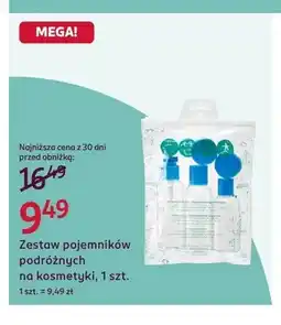 Rossmann Zestaw pojemników podróżnych na kosmetyki oferta