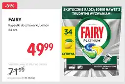 Rossmann Kapsułki do zmywarki Fairy Platinum Cytryna oferta