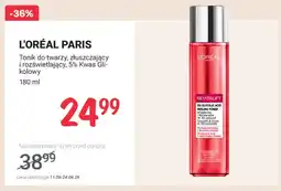 Rossmann Tonik do twarzy złuszczający i rozświetlający 5% Kwas Glikolowy L'Oréal Paris Revitalift oferta