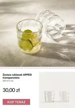 Homla Zestaw szklanek APPED transparentne 2-pak oferta