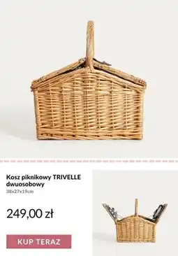 Homla Kosz piknikowy TRIVELLE dwuosobowy 38x27x19 cm oferta