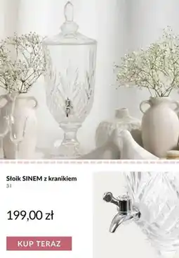 Homla Słoik SINEM z kranikiem oferta